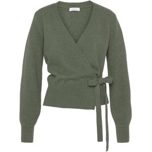 Lascana - Wikkelvest - Groen - Vest met Bindstrik - Loungewear