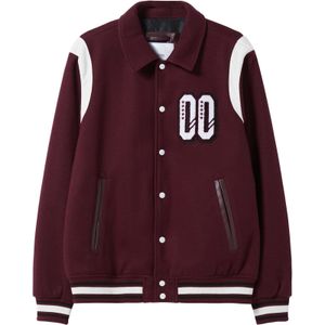 Bershka Tussenjas  donkerrood / wit