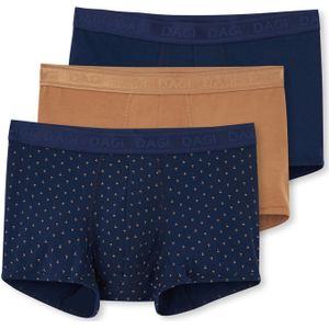 Dagi Boxershorts  navy / lichtbruin / wit