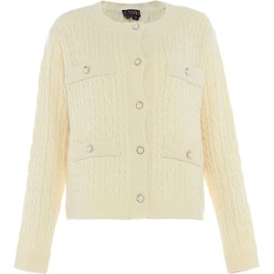 caspio Gebreid vest  wolwit