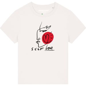 Watapparel Shirt 'Self Love'  rood / zwart / wit