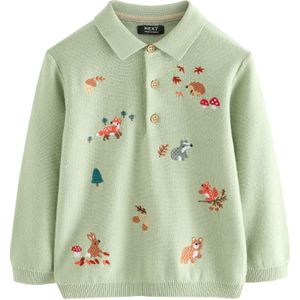 Next - Trui - Grijs - Brokaat