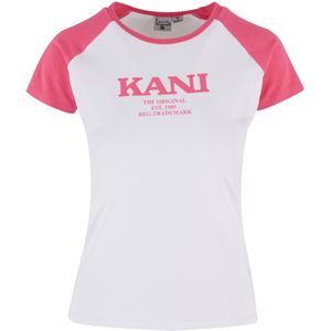 Karl Kani Shirt  lichtroze / wit