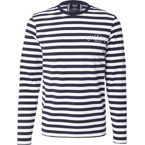 19V69 ITALIA Shirt 'ORNELLO'  marine / wit