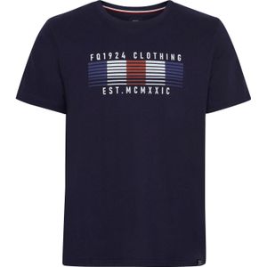 FQ1924 Shirt 'Notan'  navy / bloedrood / wit