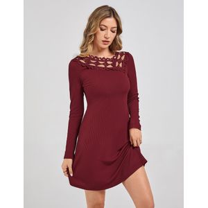 LapaPlus Jurk  wijnrood