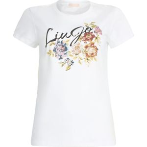 Liu Jo Shirt 'Liu Jo Better'  bruin / lichtgroen / rosa / wit