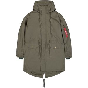ALPHA INDUSTRIES Tussenjas  kaki / rood / wit