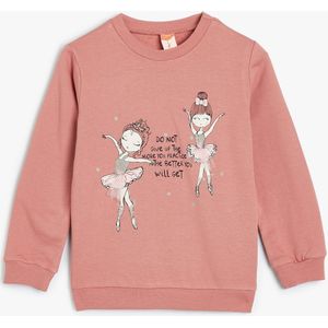 Koton Sweatshirt  rosa / pitaja roze / zwart / wit