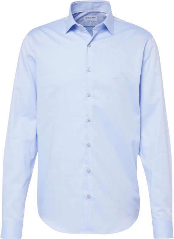 Calvin Klein - Zakelijk Overhemd - Lichtblauw - Slim Fit - Lange Mouw