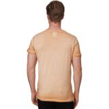 Rusty Neal - Olie Afgeveegde T-shirt - Normale Pasvorm - 100% Katoen