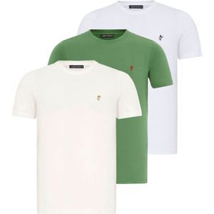 Jacey Quinn Shirt  beige / lichtgroen / rood / wit