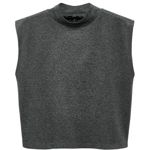 MANGO Top 'CLINTO'  grijs gemêleerd