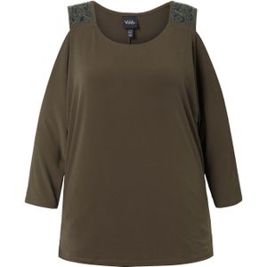 Ulla Popken Shirt  olijfgroen