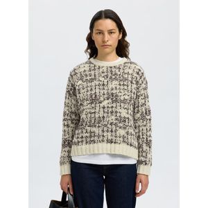 Cats Brothers - Gebreide Trui - Wolmix - Geribde Ronde Hals - Relaxed Fit