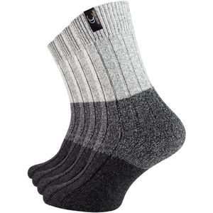 CC Clark - Crown - Noorse Sokken - Lichtgrijs, Grijs en Antraciet - 4 Paar - 36% Fijnste Wol
