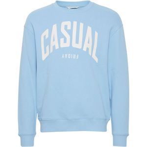 Casual Friday Sweatshirt 'Sage'  lichtblauw / wit
