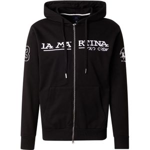 La Martina Sweatvest  zwart / wit