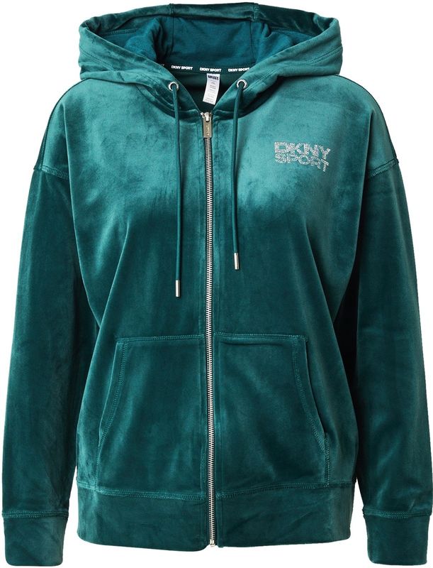 DKNY - Rhinestone Logo - Jas - Velvet - Capuchon