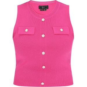 faina Gebreide top  fuchsia