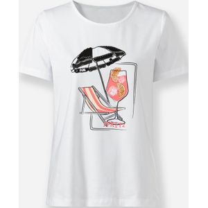 heine Shirt  rood / zwart / wit