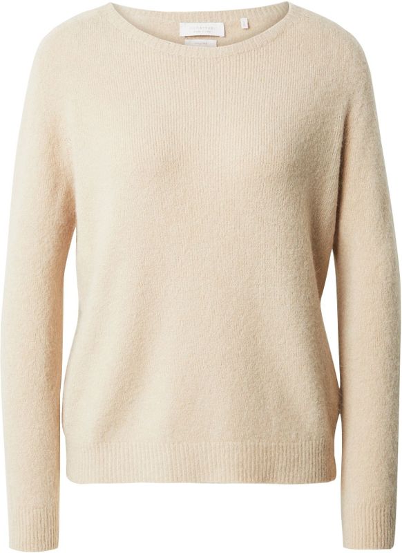 Rich & Royal - Gebreide Trui - Lichtbruin - Normale Pasvorm - Lange Mouw