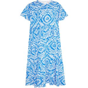IZIA Jurk  blauw / wit