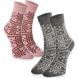 Crea Socks Sokken  spar / oudroze / rood / wit