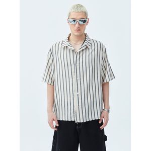 VAMOS CLO Overhemd  zwart / wit