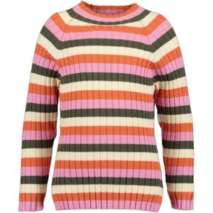 BLUE SEVEN Trui  pasteelgeel / donkergroen / kreeft / pitaja roze