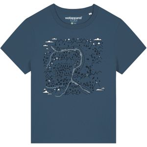 Watapparel Shirt 'Landschaft'  indigo / zwart / wit