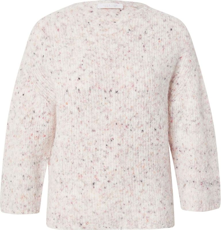 Gebreide pullover met alpaca en 3/4-mouwen