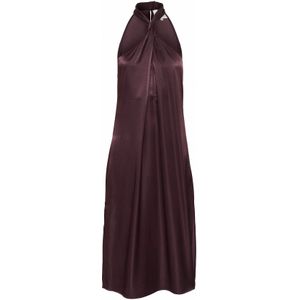 My Essential Wardrobe - Estellemw Long Dress - Jurk - Bruin - Knoopdetail