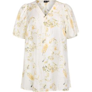 Zizzi Tuniek 'Evina'  geel / pasteelgeel / kaki