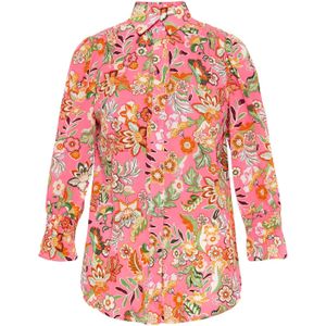 FELIPA Blouse 'Fashion Look'  groen / oranje / lichtroze / wit