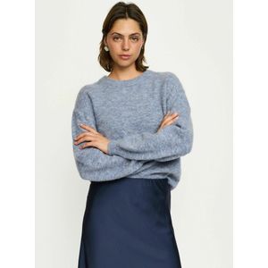 Soft Rebels Trui ' SRAllison '  blauw gemêleerd