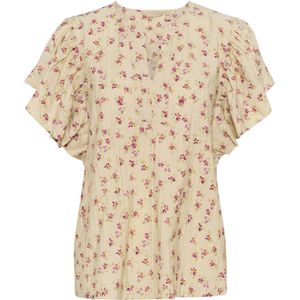 CULTURE Blouse 'puglia'  beige / rosa