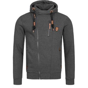 INDICODE JEANS Sweatvest 'Elm'  donkergrijs