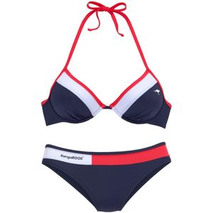 KangaROOS - Beugelbikini - Navy / Pink / Wit - Triangel
