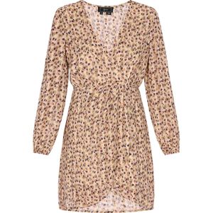 faina Cocktailjurk 'Fashion Look'  beige / lichtbruin / rosa / zwart