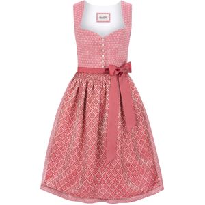 STOCKERPOINT Dirndl 'Daniela'  pastelrood / wit