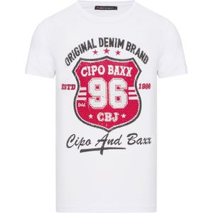 CIPO & BAXX Shirt  rood / zwart / wit