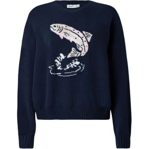 HOLLISTER Trui  navy / wit