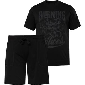 JP1880 Pyjama kort  grijs / zwart