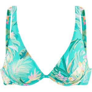 Venice Beach - Beugelbikinitop Sandra - Turquoise - Ribstof