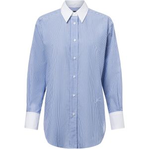 BOSS Blouse 'Badina'  lichtblauw / wit