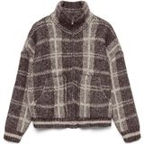 VERO MODA Gebreid vest 'VMLisa'  bruin / offwhite