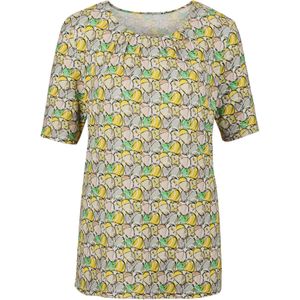 Goldner Shirt  geel / grijs / jade groen / wit