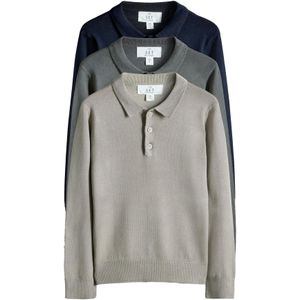 The Set Trui  navy / grijs / donkergrijs