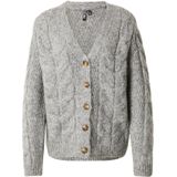 Regular fit gebreid jack met wol, model 'NINA'